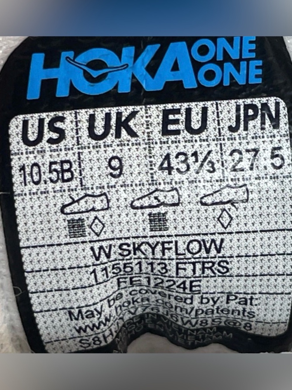 Hoka SKYFLOW Running Jogging Athletic Shoes Frost Rose Gold 1155113 FTRS 8 9 10 - Picture 10 of 10